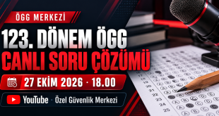 123. Dönem ÖGG sınavı için 27 Ekim 2026 saat 18.00’de Özel Güvenlik Merkezi YouTube kanalında canlı soru çözümü duyurusu